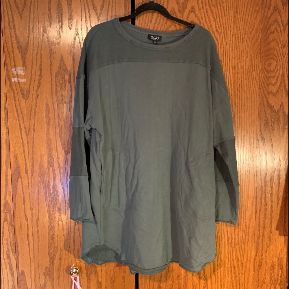 Army Green Long Crewneck